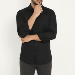 Oxford Cotton Shirt (Black Color)