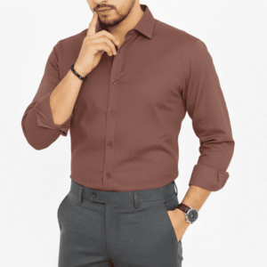 Oxford Cotton Shirt (Coffee Color)