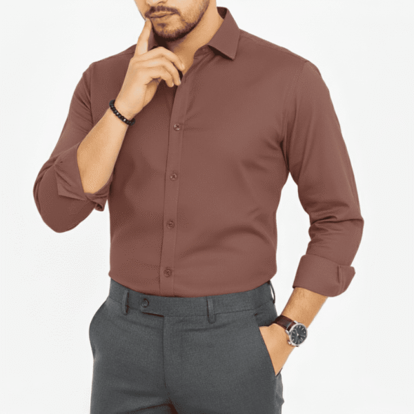Oxford Cotton Shirt (Coffee Color)
