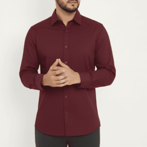 Oxford Cotton Shirt (Maroon Color)