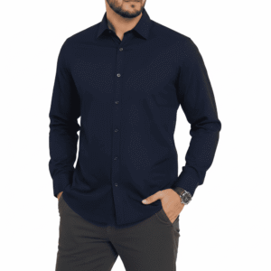 Oxford Cotton Shirt (Navy Blue Color)